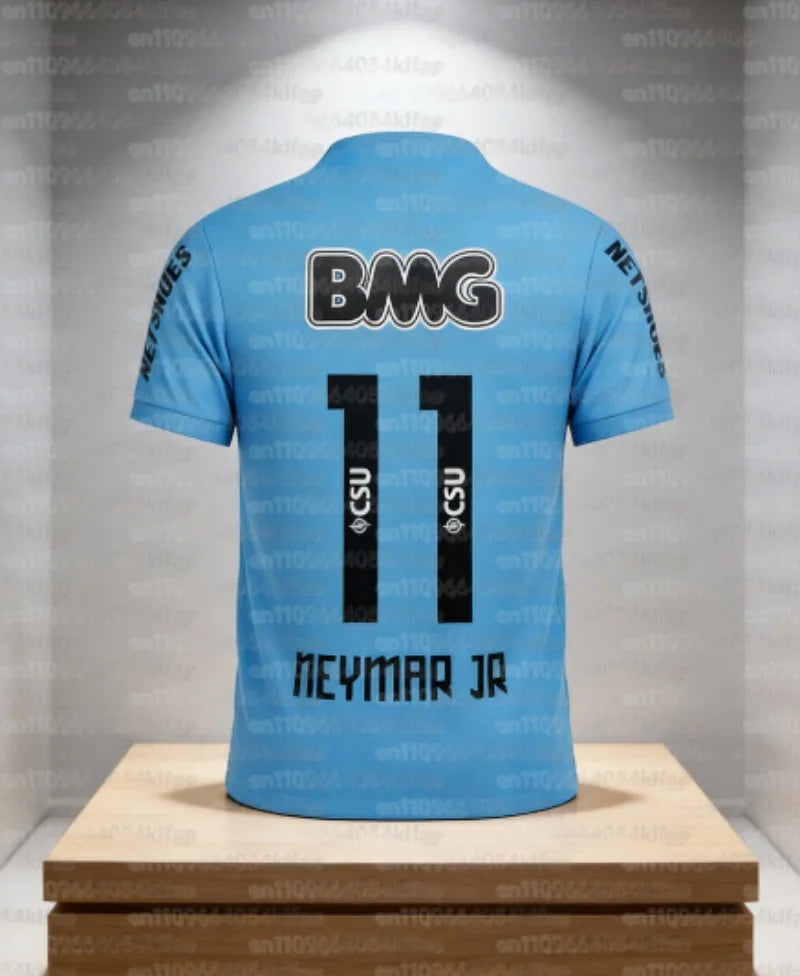 Santos Neymar Football Jersey for Men and Women Outdoor Sports Casual 3D Printing T-shirt Comfortable for Adults and Children