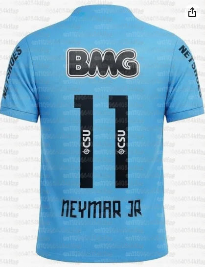 Santos Neymar Football Jersey for Men and Women Outdoor Sports Casual 3D Printing T-shirt Comfortable for Adults and Children