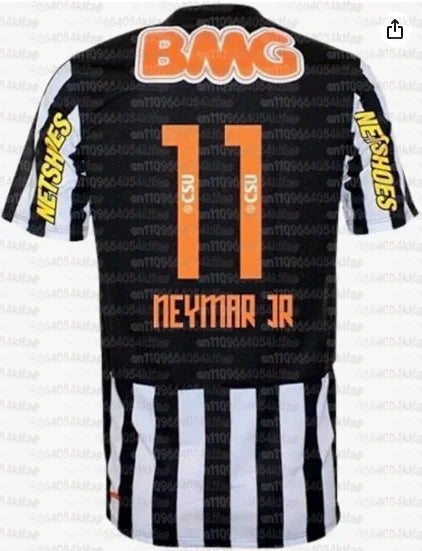 Santos Neymar Football Jersey for Men and Women Outdoor Sports Casual 3D Printing T-shirt Comfortable for Adults and Children